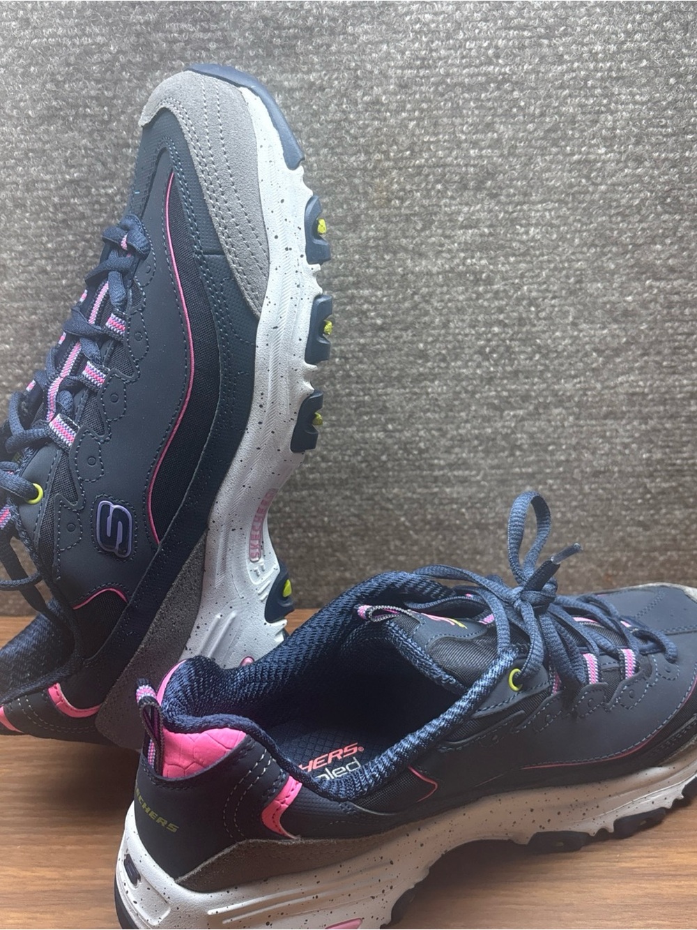 Skechers Navy, Gray and Pink Women's Trail Sneakers